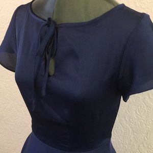 1940s style Blue “Formosa” swing dress